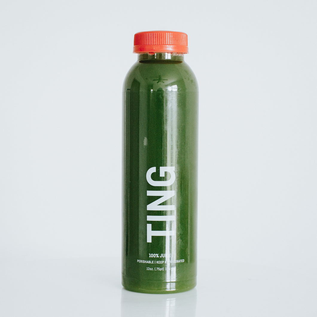 ting. [spinach, celery, green apple, lime]